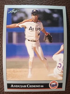 ANDUJAR CEDENO HOUSTON ASTROS 1992 LEAF BASEBALL CARD #341 - Picture 1 of 1