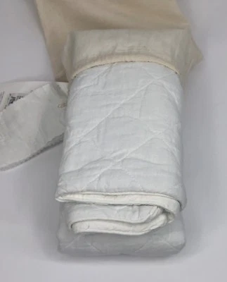 Ferragens de restauração vestuário tingido diamante acolchoado linho Euro Sham branco NOVO $119 - Imagem 1 de 4