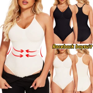Women Bodysuit Tummy Control Full Body Shaper Slimming Shapewear Waist Trainer - Picture 1 of 37