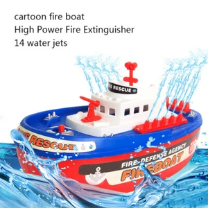 Electric Plastic Mini Marine Patrol Flashing Light Sound Boat Military Model - Photo 1/16