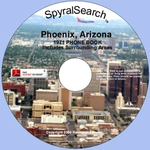 AZ - Phoenix & Area 1971 Phone Book on CD Images + Text Searchable - Picture 1 of 1