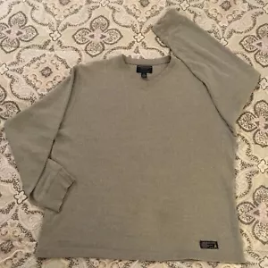 "AMERICAN EAGLE OUTFITTERS" Men's Size L Gray 100%-Cotton V-Neck Sweater-Shirt - Picture 1 of 4