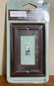 Allen Roth Decorator Wall Plate Switch Cover 0143617 Oil Rubbed Bronze Finish - Picture 1 of 4