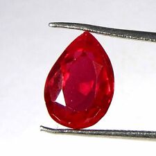 4.00CtsNatural 11x7x4 Imitation Ruby Pear Cut Cabochon Loose Gemstones