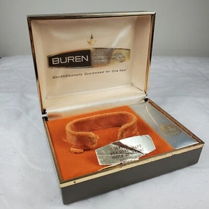 RARE VINTAGE HAMILTON BUREN GOLDEN GRAY WATCH BOX ONLY - Picture 1 of 10