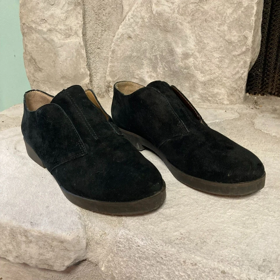 Mocasín sin cordones Franco Sarto para mujer de gamuza negra Lucille talla 7  Foto 1 de 4