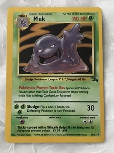 Pokemon Muk Card 70 HP Stage 1 Foil Holo 13/62 LV. 34 #89 - Picture 1 of 4