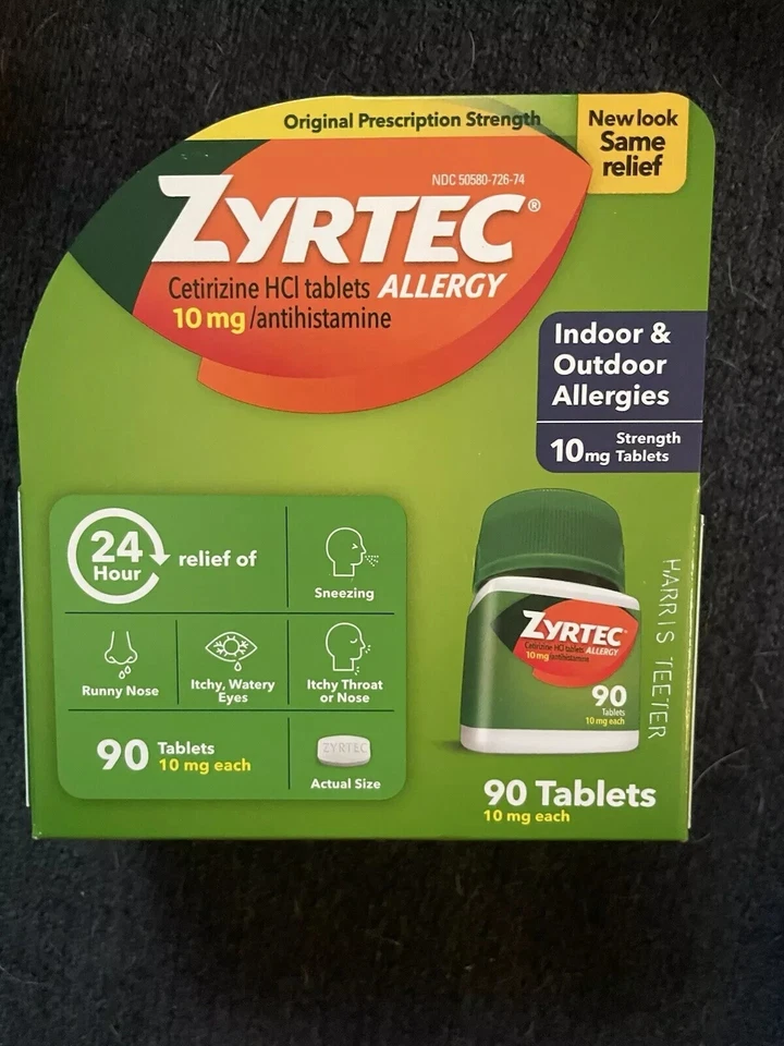 Zyrtec 10 mg 24 Hour Allergy Relief Tablets (90 Count)
