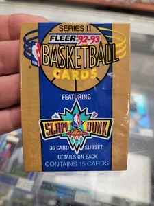 SELLADO DE FÁBRICA 1992 93 FLEER BALONCESTO SERIE 2 PAQUETE SIN ABRIR 15 CARTAS DE CAJA - Imagen 1 de 2