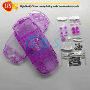 Clear Replacement For PSP3000 Console Full Housing Shell Cover Case W/Buttons - Picture 1 of 9