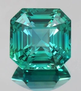 AAA+ 6.25 Ct. Natural Green Sapphire Asscher Cut Loose Gemstone Gift for Women - Picture 1 of 9