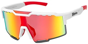 Oversized One Piece Blade Sports Shield Baseball Cycling Sunglasses Mirror XF35 - Picture 1 of 10