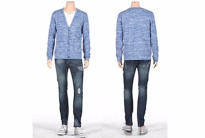 Chaqueta Cárdigan Jack & Jill Para Hombres Informal Cuello en V Dos Bolsillos Laterales Azul Talla M Nueva con Etiquetas Foto 1 de 4