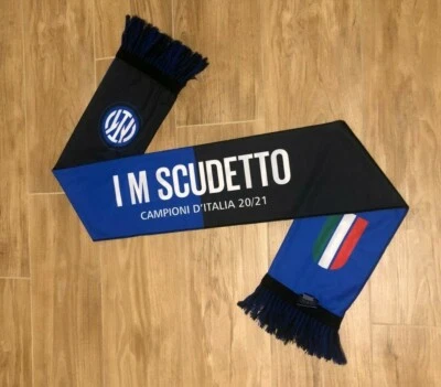 INTER F.C. SCIARPA IN RASO BIFACCIALE IM SCUDETTO PRODOTTO UFFICIALE - Immagine 1 di 3