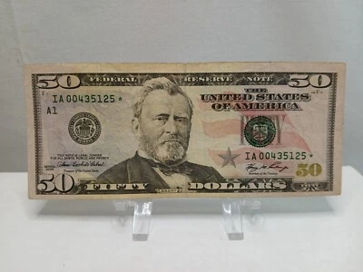 2006 $50 Franklin IA 00435125* Star U.S Currency Federal Note Boston 640k Print - Image 1 of 3