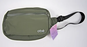 Obe Fitness Olive Green Adjustable Fanny Waist Pack Belt Bag Purse NWT - Picture 1 of 8