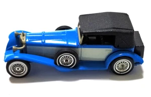 MATCHBOX GEBRAUCHT 1:43 AUTO DIE CAST MERCEDES BENZ "SS" 1928 BLAU UND GRAU Y16 - Bild 1 von 5