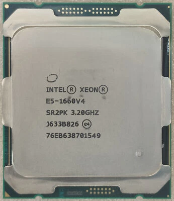 Intel Xeon e5-1660 v4 CPU processor sr2pk 8-core 3.20ghz 20mb flcga 2011-3 140w - Image 1 of 4