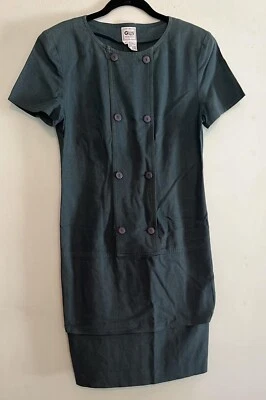 Vestido Vintage GiGi by Gillian Mezcla de Lino Forrado Años 80 Talla 6 Ligero Oficina Niña Foto 1 de 4