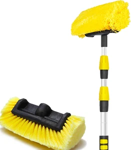 11 Foot Car Wash Brush with Long Handle, Telescopic Flow through Car Washing Bru - Picture 1 of 12