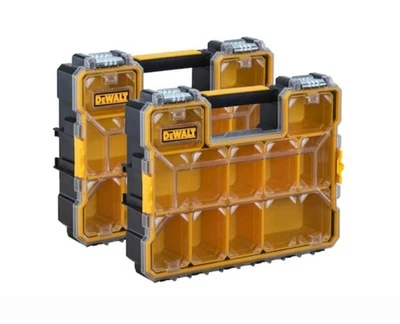 DeWalt Deep Pro Organisers Tool Storage Screws Nails Box 2 Pack - Image 1 of 4