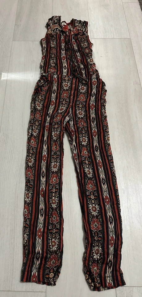 Isabel Marant Etoile Boho Floral Aztec Print Chiffon Jumpsuit Size Small - Image 1 of 4
