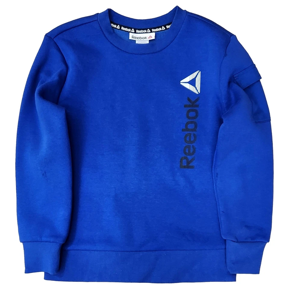 Sudadera pulóver verde con bolsillo de manga grande Reebok para niños Foto 1 de 2