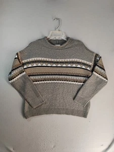 St Johns Bay Womens Sweater Large Multicolor Fair Isle Chunk Knit Pullover - Picture 1 of 7