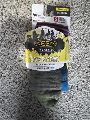 Calcetines ligeros Keen Victoria Crew para mujer talla pequeña nuevos con etiquetas Foto 1 de 2