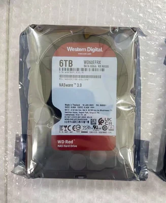 1pc Western Digital WD60EFRX 6TB 5400RPM SATA III 6Gb/s 64MB 3.5'' Hard Drive - Image 1 of 3