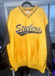NFL Team Apparel Herren Pittsburgh Steelers schwarz-gelb Pullover Windbreaker XXL - Bild 1 von 3