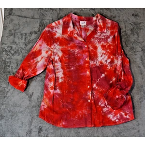 Camisa Jody C Vintage Para Mujer Tie-Dye Abotonada XXL Algodón Manga Larga Colorida - Imagen 1 de 9