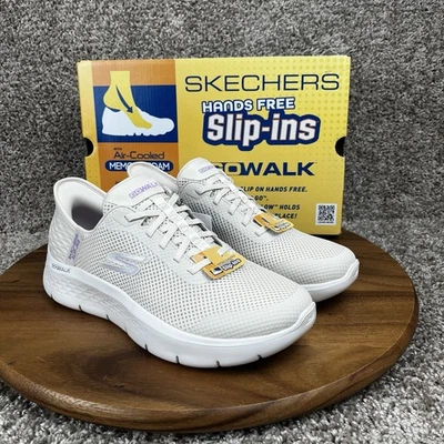 Sapatos femininos SKECHERS Performance Go Walk Flex tamanho 9.5 mãos livres slip-ins - Imagem 1 de 4