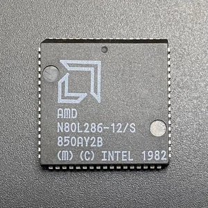AMD N80L286-12/S CPU 80286 12MHz PLCC68 16Bit x86 Low-Power Processor - Picture 1 of 3