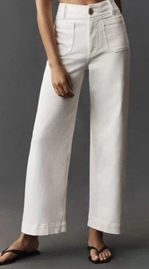 Jeans Anthropologie Maeve The Colette lunghezza intera gamba larga taglia 26 - Foto 1 di 12