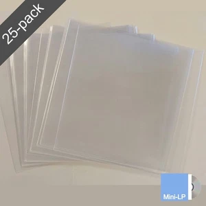 25 Mini-LP CD Open-Top Rimless Japanese Sleeves for Paper Jacket / Sleeve CDs - Bild 1 von 10