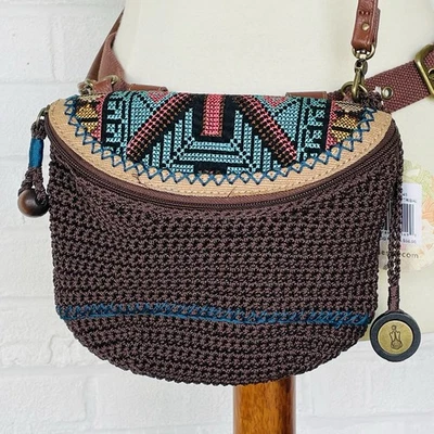 Nuevo con etiquetas Bolso Cinturón The Sak Sayulita Bandolera Mano Crochet Azteca Suroeste Foto 1 de 4