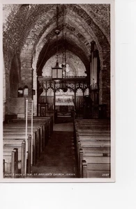 (cb78) Nave & High Altar St Brelade's Church Jersey - Channel Islands Postcard - Picture 1 of 2