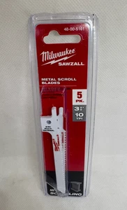 Milwaukee 48-00-5161, 3-5/8" 10 Tpi Super Sawzall Hoja (Paquete de 5) - Nuevo - Imagen 1 de 3