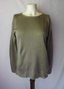 Vintage August Silk Knits Catharine Lover 100% Silk Fine Knit Pullover Sage S - Picture 1 of 5