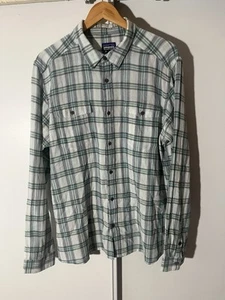 Patagonia Organic Cotton Flanellhemd Herren L grün kariert langarm - Bild 1 von 14