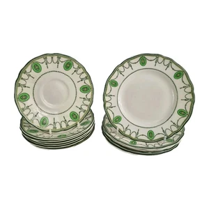 Royal Doulton Countess Green Border China – 11 Piece Plates 6.5" &  5.8" Lot - Picture 1 of 8