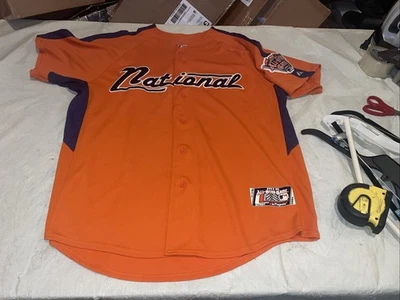 Authentic 2005 All-Star Game Detroit Jersey Mens Xl National Orange Majestic - Image 1 of 4