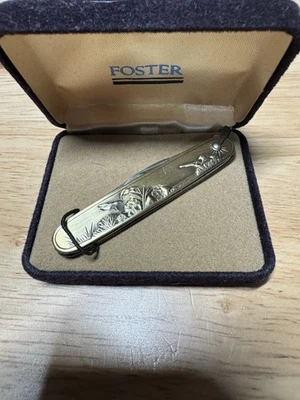 Imperial Key Chain Pocket Knife Duck Hunter Scene (NOS)New Old Stock Foster Box - Image 1 of 4