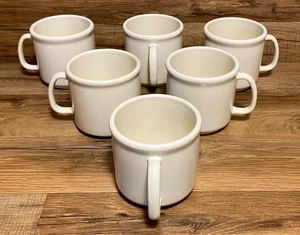 6er SET - TUPPERWARE MELAMIN - CREMEFARBEN 3 1/4" KAFFEETASSEN - 2252B - Bild 1 von 4