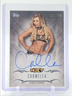 CARMELLA 2016 TOPPS WWE AUTÓGRAFO INDISCUTIBLE NXT #UA-CA AUTO/299 Q0333 Foto 1 de 2