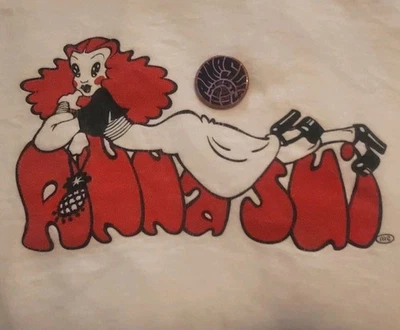 1990s Anna Sui Vtg Tank Top And Pinback From Original L.A. La Brea Boutique USA - Image 1 of 4