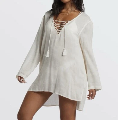 Billabong Blue Skies Beach Cover Up Swim Dress - Salt Crystal Women's Size S/P - Image 1 of 4