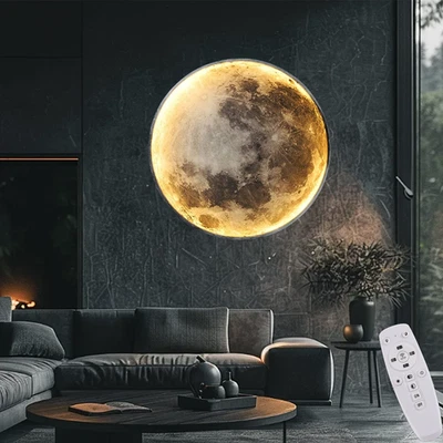 Moon LED Wall Light Dimmable ceiling light Wall Lamp for Bedside Hallway 60CM - Image 1 of 4