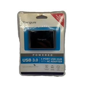 NEW--Targus ACH119 USB 3.0 4-port USB Powered Hub with AC adapter - Picture 1 of 2